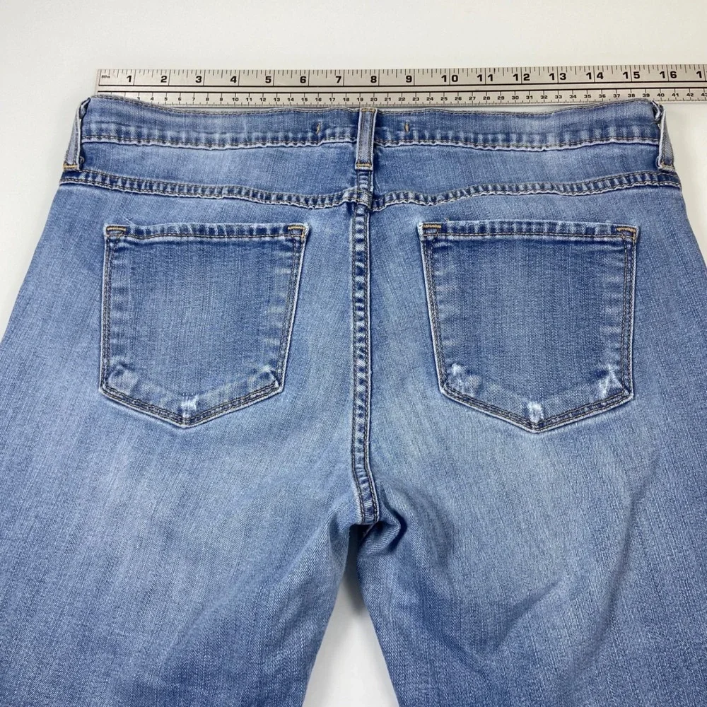 Flying Monkey Womens 29 (ACT30) Blue‎ Skinny Jeans Distressed Stretch Ankle
